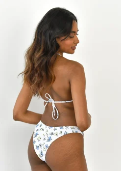 Maillots De Bain^Outfitbook Bas bikini fleuri jaune bleu Blanc