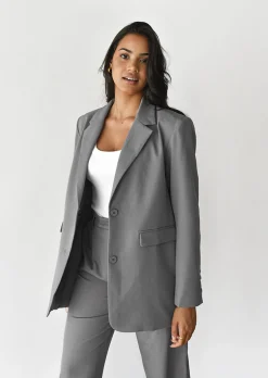 Vestes L Manteaux | Blazers^Outfitbook Blazer droit GRIS
