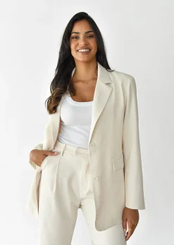 Vestes L Manteaux | Blazers^Outfitbook Blazer droit CREME