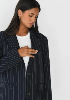 Vestes L Manteaux | Blazers^Outfitbook Blazer droit rayures BLEU