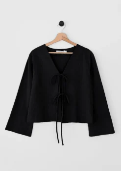 Hauts | Chemises L Blouses^Outfitbook Blouse à nouer NOIR