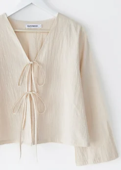 Chemises L Blouses | Hauts^Outfitbook Blouse à nouer BEIGE