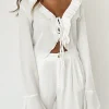 Chemises L Blouses | Hauts^Outfitbook Blouse he nouée BLANC