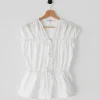 Chemises L Blouses | Hauts^Outfitbook Blouse nœuds sans manches BLANC