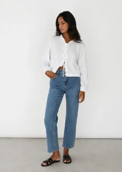 Chemises L Blouses | Hauts^Outfitbook Blouse texturée à nouer BLANC