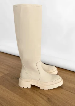 Bottes^Outfitbook Bottes de pluie montantes à semelles chunky BEIGE