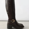 Bottes^Outfitbook Bottes hautes à boucle marron