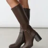 Bottes^Outfitbook Bottes hautes à talons MARRON