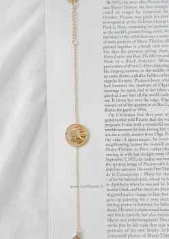 Bijoux^Outfitbook Bracelet doré avec pendentif pièce dore
