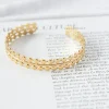 Bijoux^Outfitbook Bracelet doré à double rang jonc