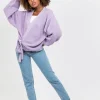 Pulls L Cardigans^Outfitbook Cardigan cache-cœur noué sur le devant violet
