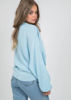 Pulls L Cardigans^Outfitbook Cardigan cache-cœur noué sur le devant bleu