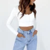 Pulls L Cardigans^Outfitbook Cardigan court boutonné BLANC
