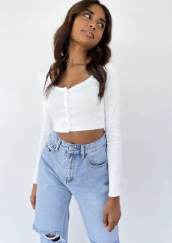 Pulls L Cardigans^Outfitbook Cardigan court boutonné BLANC