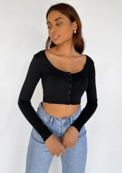Pulls L Cardigans^Outfitbook Cardigan court boutonné NOIR