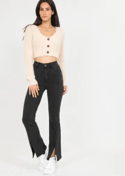 Pulls L Cardigans^Outfitbook Cardigan court duveteux BEIGE