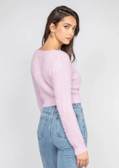 Pulls L Cardigans^Outfitbook Cardigan court duveteux LILAS