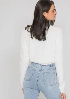 Pulls L Cardigans^Outfitbook Cardigan duveteux avec boutons perles BLANC