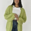 Pulls L Cardigans^Outfitbook Cardigan en maille épaisse VERT
