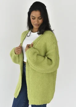 Pulls L Cardigans^Outfitbook Cardigan en maille épaisse VERT