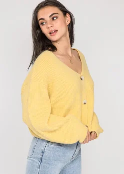 Pulls L Cardigans^Outfitbook Cardigan en maille épaisse JAUNE