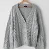Pulls L Cardigans^Outfitbook Cardigan en maille torsadé GRIS