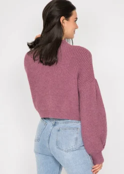 Pulls L Cardigans^Outfitbook Cardigan en maille boutonné à col montant PRUNE
