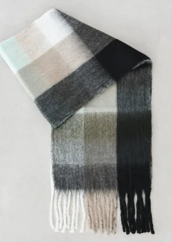 Echarpes, Gants Et Bonnets^Outfitbook Écharpe à carreaux en laine mélangée