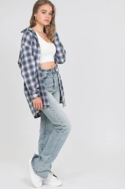Chemises L Blouses | Hauts^Outfitbook Chemise à carreaux violet