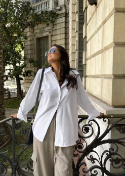 Chemises L Blouses | Hauts^Outfitbook Chemise en coton BLANC