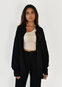 Chemises L Blouses | Hauts^Outfitbook Chemise en lin oversize NOIR