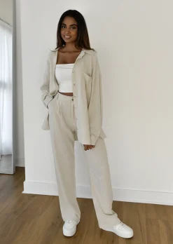 Chemises L Blouses | Hauts^Outfitbook Chemise en lin oversize BEIGE