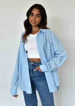 Chemises L Blouses | Hauts^Outfitbook Chemise oversize BLEU