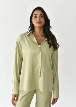 Chemises L Blouses | Hauts^Outfitbook Chemise oversize fluide VERT