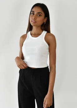 Hauts^Outfitbook Débardeur côtelé blanc