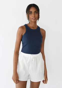Hauts^Outfitbook Débardeur côtelé BLEU