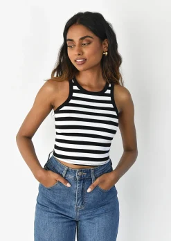 Hauts^Outfitbook Débardeur côtelé rayé RAYURES