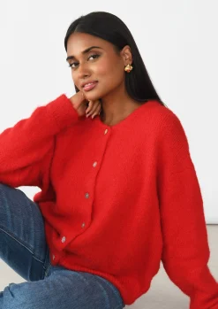 Pulls L Cardigans^Outfitbook Gilet boutonné ROUGE