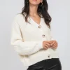 Pulls L Cardigans^Outfitbook Gilet boutonné en grosse maille BEIGE