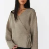 Pulls L Cardigans^Outfitbook Gilet cache-coeur TAUPE