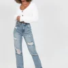 Jeans^Outfitbook Jean bleu déchiré fendu