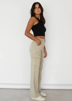Jeans^Outfitbook Jean cargo straight BEIGE
