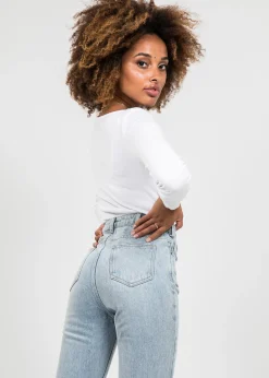 Jeans^Outfitbook Jean droit bleu clair