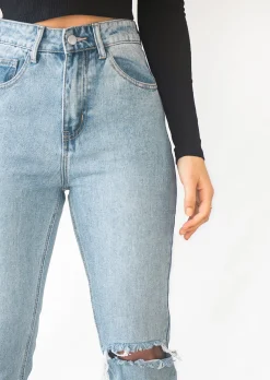 Jeans^Outfitbook Jean droit déchiré