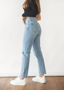 Jeans^Outfitbook Jean droit déchiré