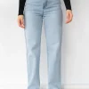 Jeans^Outfitbook Jean droit large bleu clair BleuClair