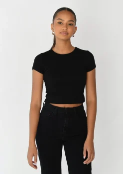 Jeans^Outfitbook Jean droit mid-rise NOIR