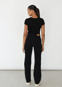 Jeans^Outfitbook Jean droit mid-rise NOIR