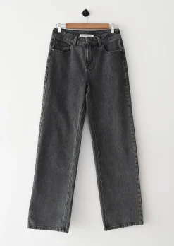 Jeans^Outfitbook Jean droit taille mi-haute GRIS