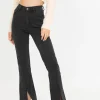 Jeans^Outfitbook Jean gris foncé fendu sur le devant